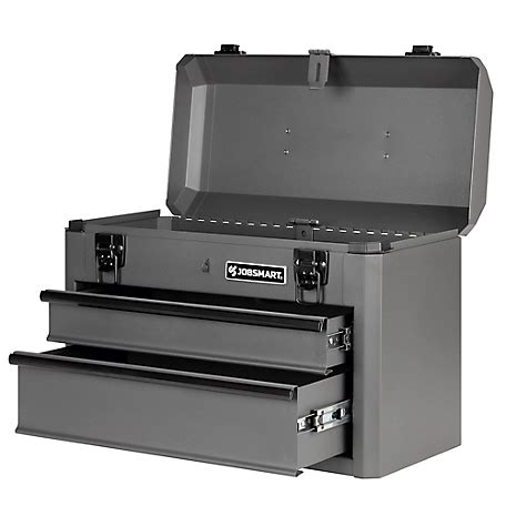 jobsmart 2 drawers steel 18 in. tool box|Tool Boxes .